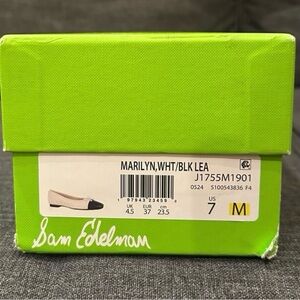 Sam Edelman Women's Cream and Black Flats